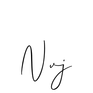 Nvj stylish signature style. Best Handwritten Sign (Allison_Script) for my name. Handwritten Signature Collection Ideas for my name Nvj. Nvj signature style 2 images and pictures png