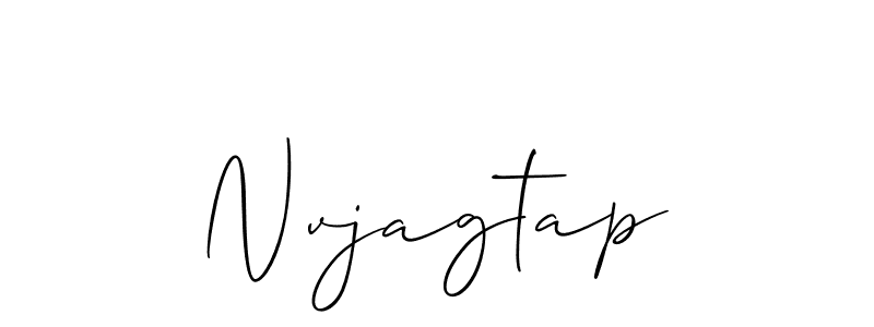 if you are searching for the best signature style for your name Nvjagtap. so please give up your signature search. here we have designed multiple signature styles  using Allison_Script. Nvjagtap signature style 2 images and pictures png