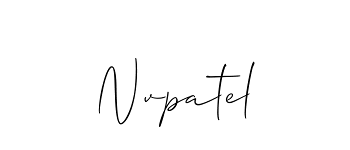 How to Draw Nvpatel signature style? Allison_Script is a latest design signature styles for name Nvpatel. Nvpatel signature style 2 images and pictures png