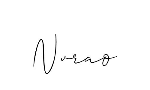 Create a beautiful signature design for name Nvrao. With this signature (Allison_Script) fonts, you can make a handwritten signature for free. Nvrao signature style 2 images and pictures png