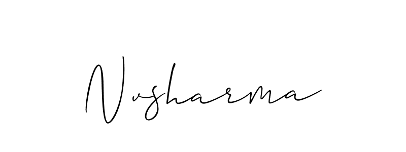 You should practise on your own different ways (Allison_Script) to write your name (Nvsharma) in signature. don't let someone else do it for you. Nvsharma signature style 2 images and pictures png