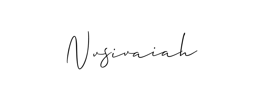 How to make Nvsivaiah signature? Allison_Script is a professional autograph style. Create handwritten signature for Nvsivaiah name. Nvsivaiah signature style 2 images and pictures png