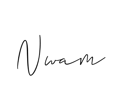 The best way (Allison_Script) to make a short signature is to pick only two or three words in your name. The name Nwam include a total of six letters. For converting this name. Nwam signature style 2 images and pictures png