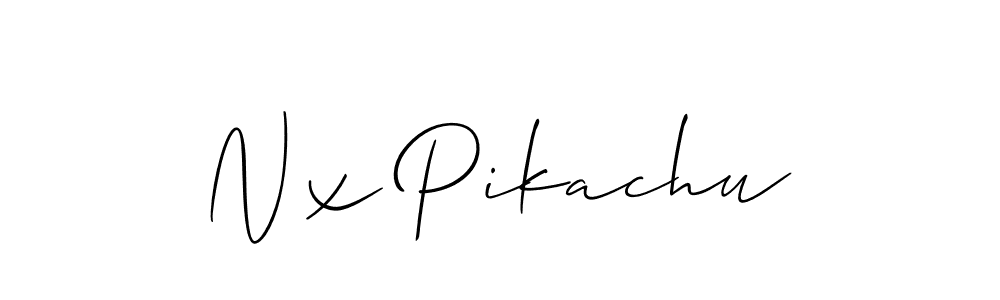 Allison_Script is a professional signature style that is perfect for those who want to add a touch of class to their signature. It is also a great choice for those who want to make their signature more unique. Get Nx Pikachu name to fancy signature for free. Nx Pikachu signature style 2 images and pictures png