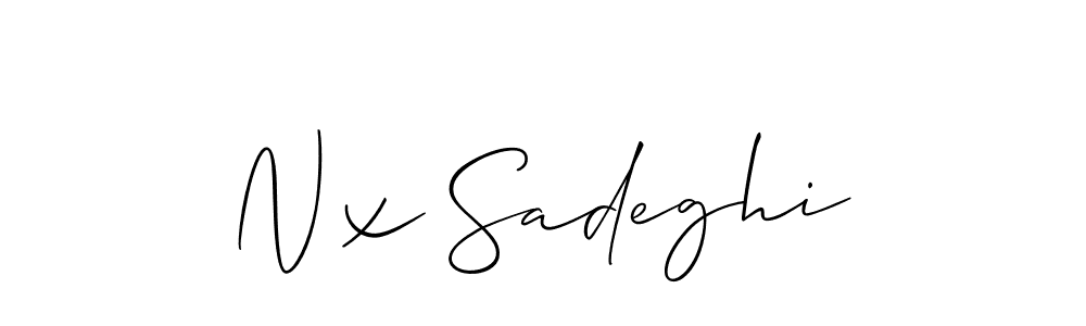 Design your own signature with our free online signature maker. With this signature software, you can create a handwritten (Allison_Script) signature for name Nx Sadeghi. Nx Sadeghi signature style 2 images and pictures png