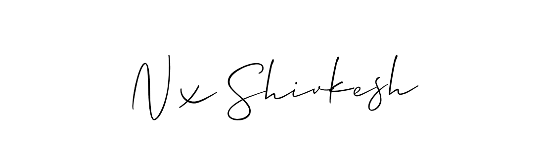 Also we have Nx Shivkesh name is the best signature style. Create professional handwritten signature collection using Allison_Script autograph style. Nx Shivkesh signature style 2 images and pictures png