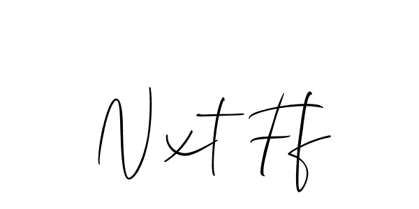 How to make Nxt Ff signature? Allison_Script is a professional autograph style. Create handwritten signature for Nxt Ff name. Nxt Ff signature style 2 images and pictures png