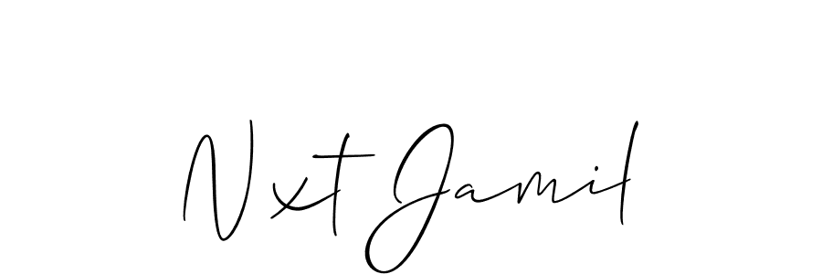 It looks lik you need a new signature style for name Nxt Jamil. Design unique handwritten (Allison_Script) signature with our free signature maker in just a few clicks. Nxt Jamil signature style 2 images and pictures png