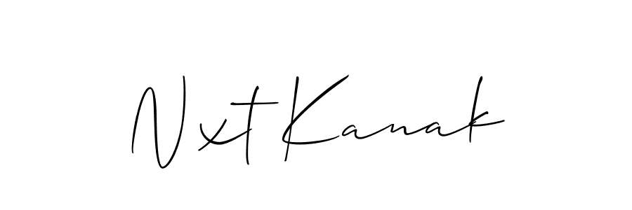 Also You can easily find your signature by using the search form. We will create Nxt Kanak name handwritten signature images for you free of cost using Allison_Script sign style. Nxt Kanak signature style 2 images and pictures png