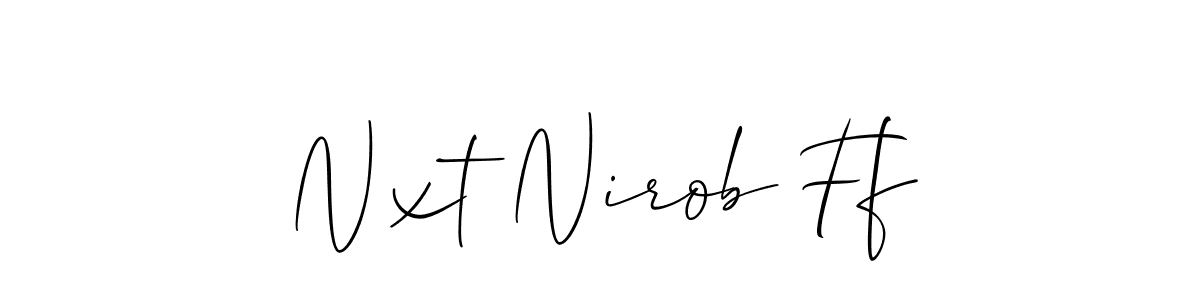 Here are the top 10 professional signature styles for the name Nxt Nirob Ff. These are the best autograph styles you can use for your name. Nxt Nirob Ff signature style 2 images and pictures png