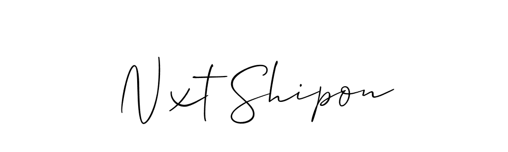 Check out images of Autograph of Nxt Shipon name. Actor Nxt Shipon Signature Style. Allison_Script is a professional sign style online. Nxt Shipon signature style 2 images and pictures png