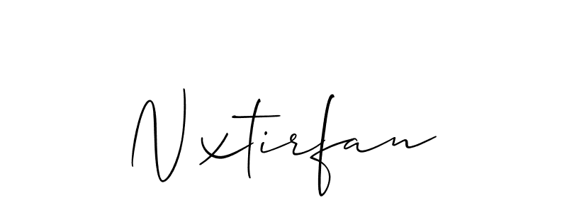 Create a beautiful signature design for name Nxtirfan. With this signature (Allison_Script) fonts, you can make a handwritten signature for free. Nxtirfan signature style 2 images and pictures png