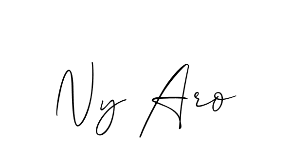 Create a beautiful signature design for name Ny Aro. With this signature (Allison_Script) fonts, you can make a handwritten signature for free. Ny Aro signature style 2 images and pictures png