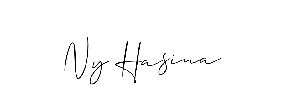It looks lik you need a new signature style for name Ny Hasina. Design unique handwritten (Allison_Script) signature with our free signature maker in just a few clicks. Ny Hasina signature style 2 images and pictures png