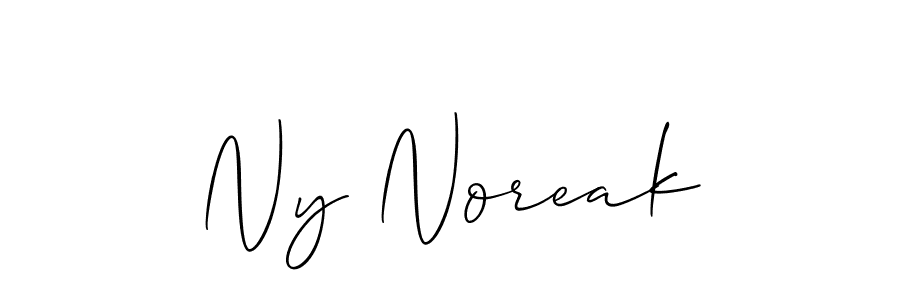 Design your own signature with our free online signature maker. With this signature software, you can create a handwritten (Allison_Script) signature for name Ny Noreak. Ny Noreak signature style 2 images and pictures png