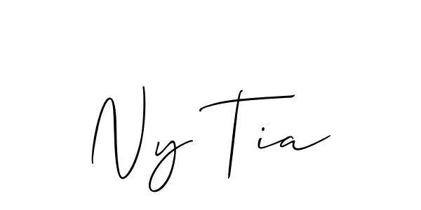 It looks lik you need a new signature style for name Ny Tia. Design unique handwritten (Allison_Script) signature with our free signature maker in just a few clicks. Ny Tia signature style 2 images and pictures png