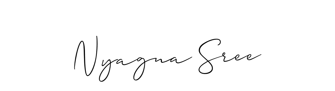 How to Draw Nyagna Sree signature style? Allison_Script is a latest design signature styles for name Nyagna Sree. Nyagna Sree signature style 2 images and pictures png