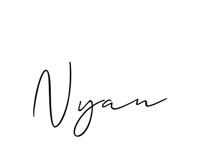 Also You can easily find your signature by using the search form. We will create Nyan name handwritten signature images for you free of cost using Allison_Script sign style. Nyan signature style 2 images and pictures png