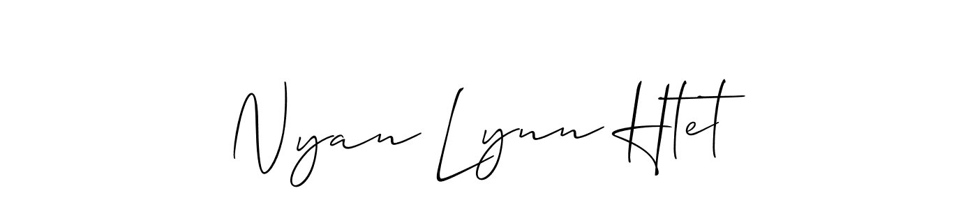 This is the best signature style for the Nyan Lynn Htet name. Also you like these signature font (Allison_Script). Mix name signature. Nyan Lynn Htet signature style 2 images and pictures png