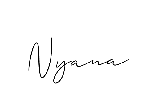 Best and Professional Signature Style for Nyana. Allison_Script Best Signature Style Collection. Nyana signature style 2 images and pictures png