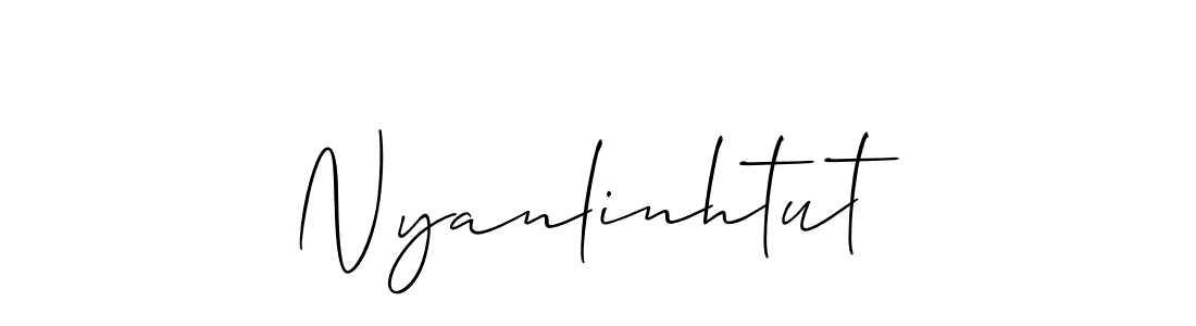 See photos of Nyanlinhtut official signature by Spectra . Check more albums & portfolios. Read reviews & check more about Allison_Script font. Nyanlinhtut signature style 2 images and pictures png