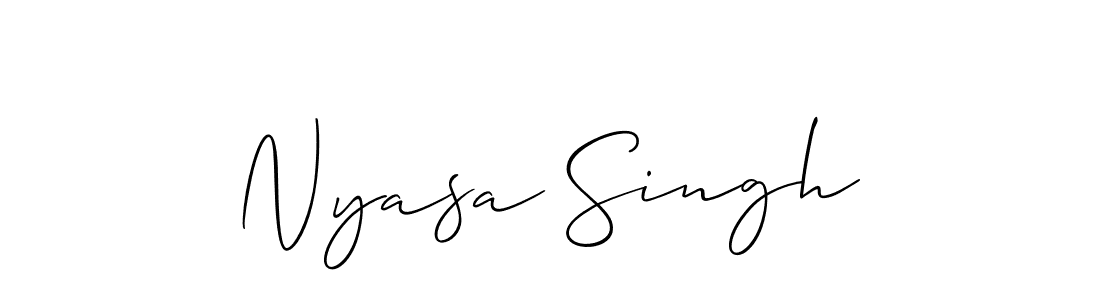 Also we have Nyasa Singh name is the best signature style. Create professional handwritten signature collection using Allison_Script autograph style. Nyasa Singh signature style 2 images and pictures png