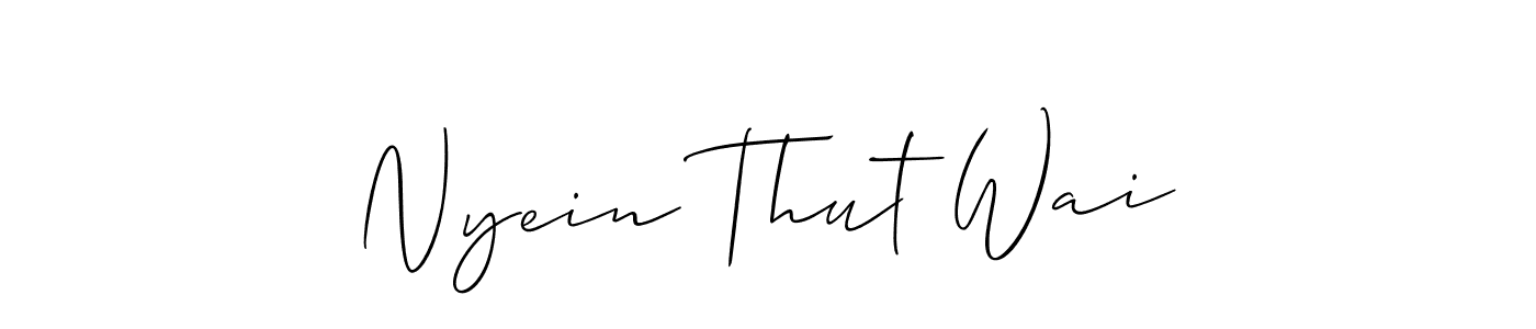 This is the best signature style for the Nyein Thut Wai name. Also you like these signature font (Allison_Script). Mix name signature. Nyein Thut Wai signature style 2 images and pictures png