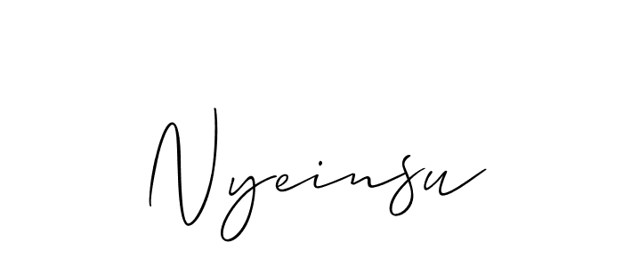 How to make Nyeinsu signature? Allison_Script is a professional autograph style. Create handwritten signature for Nyeinsu name. Nyeinsu signature style 2 images and pictures png
