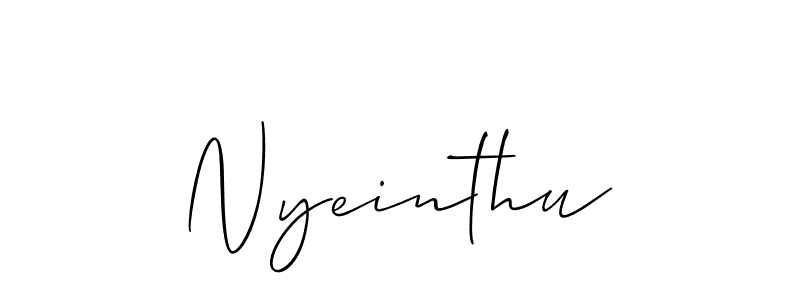 Nyeinthu stylish signature style. Best Handwritten Sign (Allison_Script) for my name. Handwritten Signature Collection Ideas for my name Nyeinthu. Nyeinthu signature style 2 images and pictures png