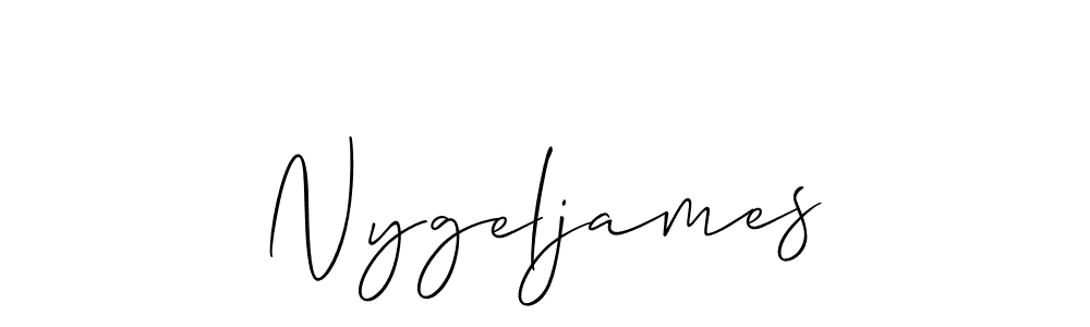 Create a beautiful signature design for name Nygeljames. With this signature (Allison_Script) fonts, you can make a handwritten signature for free. Nygeljames signature style 2 images and pictures png