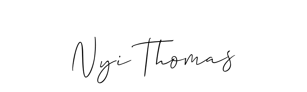 Make a beautiful signature design for name Nyi Thomas. Use this online signature maker to create a handwritten signature for free. Nyi Thomas signature style 2 images and pictures png