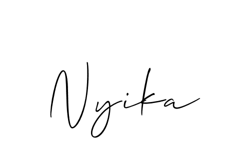 Best and Professional Signature Style for Nyika. Allison_Script Best Signature Style Collection. Nyika signature style 2 images and pictures png