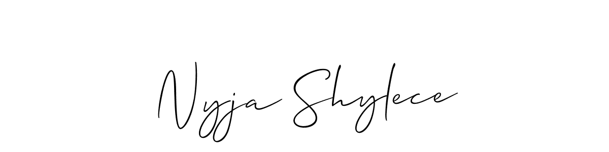 How to Draw Nyja Shylece signature style? Allison_Script is a latest design signature styles for name Nyja Shylece. Nyja Shylece signature style 2 images and pictures png