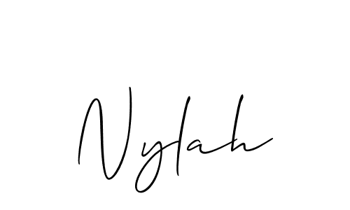 Also we have Nylah name is the best signature style. Create professional handwritten signature collection using Allison_Script autograph style. Nylah signature style 2 images and pictures png