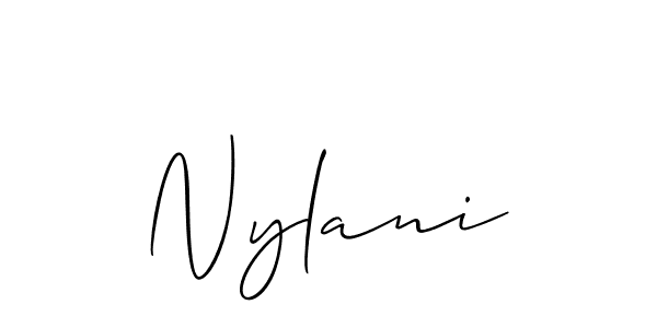 It looks lik you need a new signature style for name Nylani. Design unique handwritten (Allison_Script) signature with our free signature maker in just a few clicks. Nylani signature style 2 images and pictures png