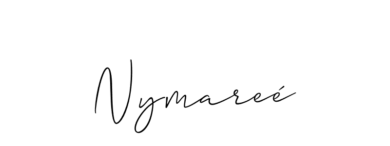 Make a beautiful signature design for name Nymareé. With this signature (Allison_Script) style, you can create a handwritten signature for free. Nymareé signature style 2 images and pictures png