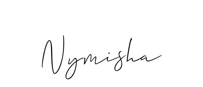 Create a beautiful signature design for name Nymisha. With this signature (Allison_Script) fonts, you can make a handwritten signature for free. Nymisha signature style 2 images and pictures png