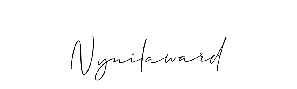 Make a beautiful signature design for name Nynilaward. With this signature (Allison_Script) style, you can create a handwritten signature for free. Nynilaward signature style 2 images and pictures png