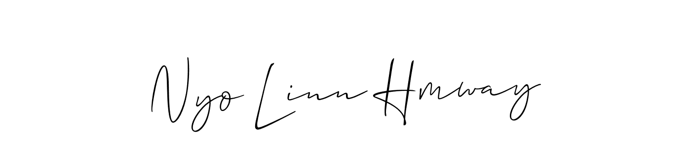 Also we have Nyo Linn Hmway name is the best signature style. Create professional handwritten signature collection using Allison_Script autograph style. Nyo Linn Hmway signature style 2 images and pictures png