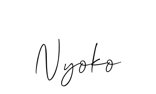 Best and Professional Signature Style for Nyoko. Allison_Script Best Signature Style Collection. Nyoko signature style 2 images and pictures png