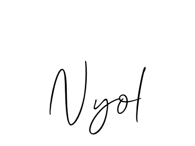 You can use this online signature creator to create a handwritten signature for the name Nyol. This is the best online autograph maker. Nyol signature style 2 images and pictures png