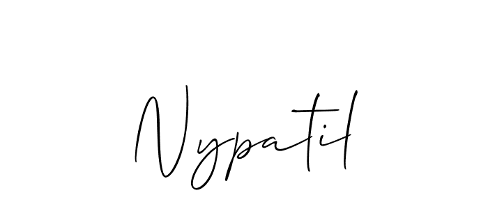 Allison_Script is a professional signature style that is perfect for those who want to add a touch of class to their signature. It is also a great choice for those who want to make their signature more unique. Get Nypatil name to fancy signature for free. Nypatil signature style 2 images and pictures png