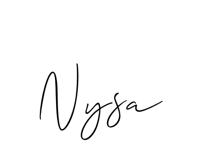 Allison_Script is a professional signature style that is perfect for those who want to add a touch of class to their signature. It is also a great choice for those who want to make their signature more unique. Get Nysa name to fancy signature for free. Nysa signature style 2 images and pictures png