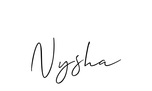 You should practise on your own different ways (Allison_Script) to write your name (Nysha) in signature. don't let someone else do it for you. Nysha signature style 2 images and pictures png