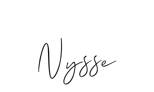 How to make Nysse signature? Allison_Script is a professional autograph style. Create handwritten signature for Nysse name. Nysse signature style 2 images and pictures png