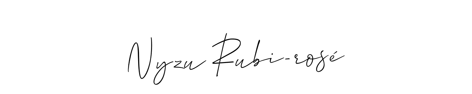 Nyzu Rubi-rosé stylish signature style. Best Handwritten Sign (Allison_Script) for my name. Handwritten Signature Collection Ideas for my name Nyzu Rubi-rosé. Nyzu Rubi-rosé signature style 2 images and pictures png