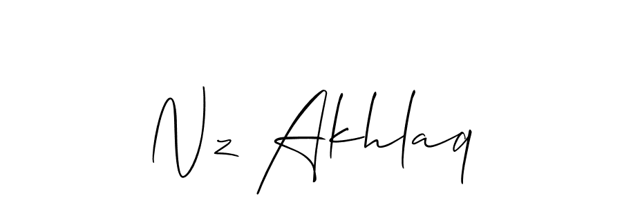 Make a short Nz Akhlaq signature style. Manage your documents anywhere anytime using Allison_Script. Create and add eSignatures, submit forms, share and send files easily. Nz Akhlaq signature style 2 images and pictures png