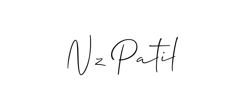 if you are searching for the best signature style for your name Nz Patil. so please give up your signature search. here we have designed multiple signature styles  using Allison_Script. Nz Patil signature style 2 images and pictures png