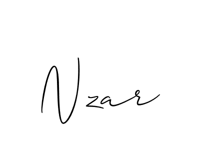 How to make Nzar name signature. Use Allison_Script style for creating short signs online. This is the latest handwritten sign. Nzar signature style 2 images and pictures png