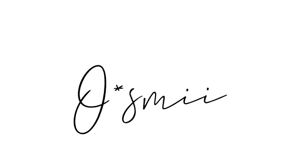 if you are searching for the best signature style for your name O*smii. so please give up your signature search. here we have designed multiple signature styles  using Allison_Script. O*smii signature style 2 images and pictures png